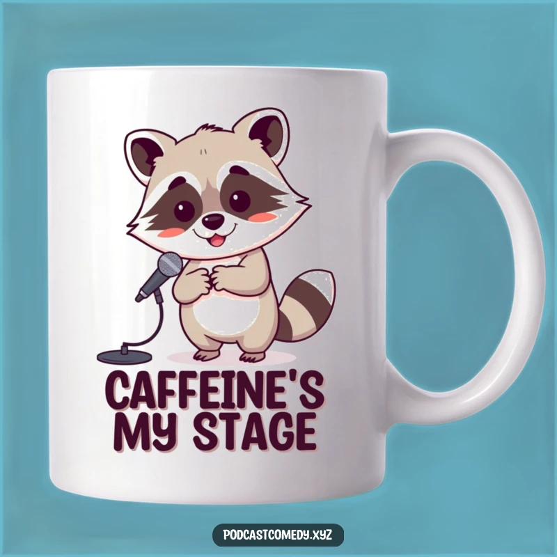 Funny Kawaii Raccoon Singing Mug: Perfect Gift for Karaoke Stars