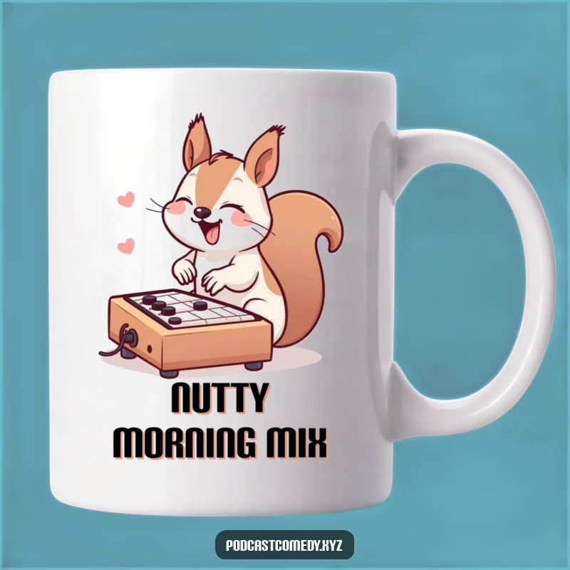 Funny Kawaii Squirrel DJ Mug: The Perfect Gift for Sound Enthusiasts