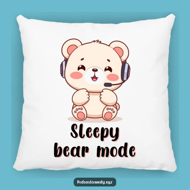 Funny Kawaii Bear Pillow: Cuddle Up with Your Gaming Buddy