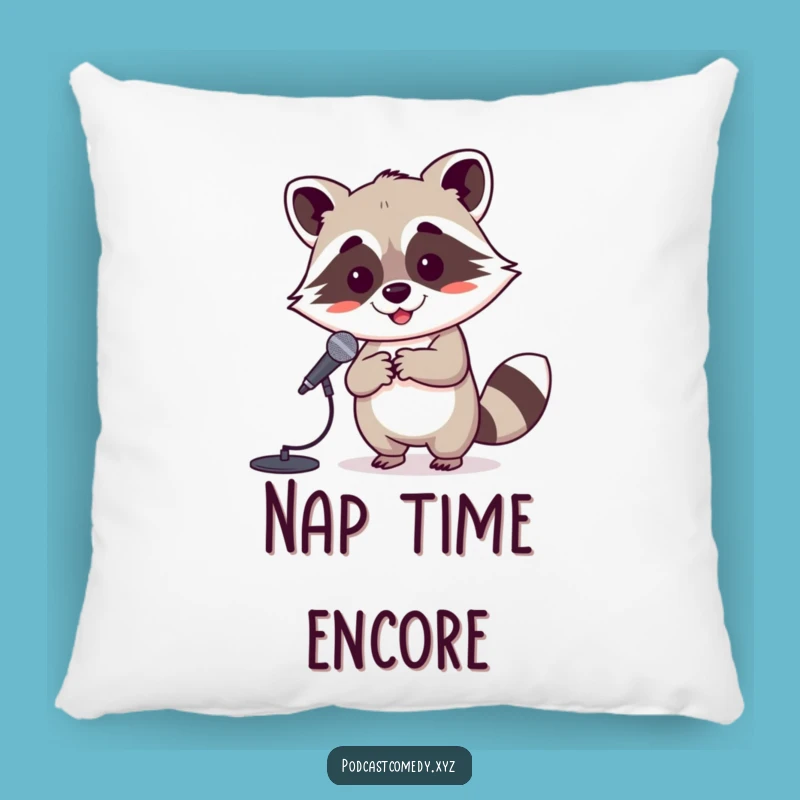 Funny Kawaii Raccoon Pillow: Cuddle Up with a Star Performer