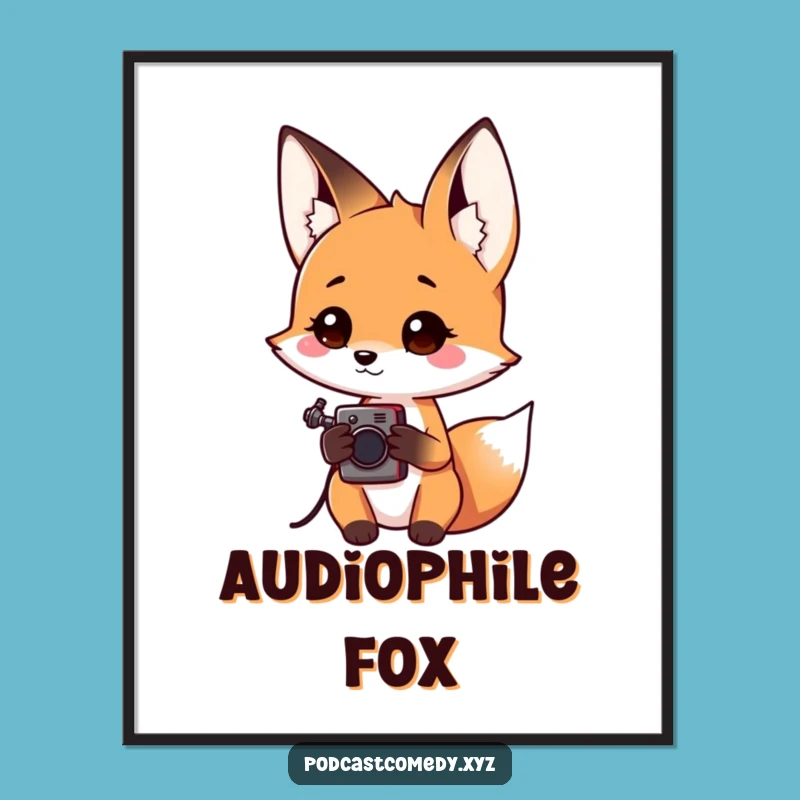 Funny Kawaii Fox Digital Art: Instant Curiosity for Your Walls