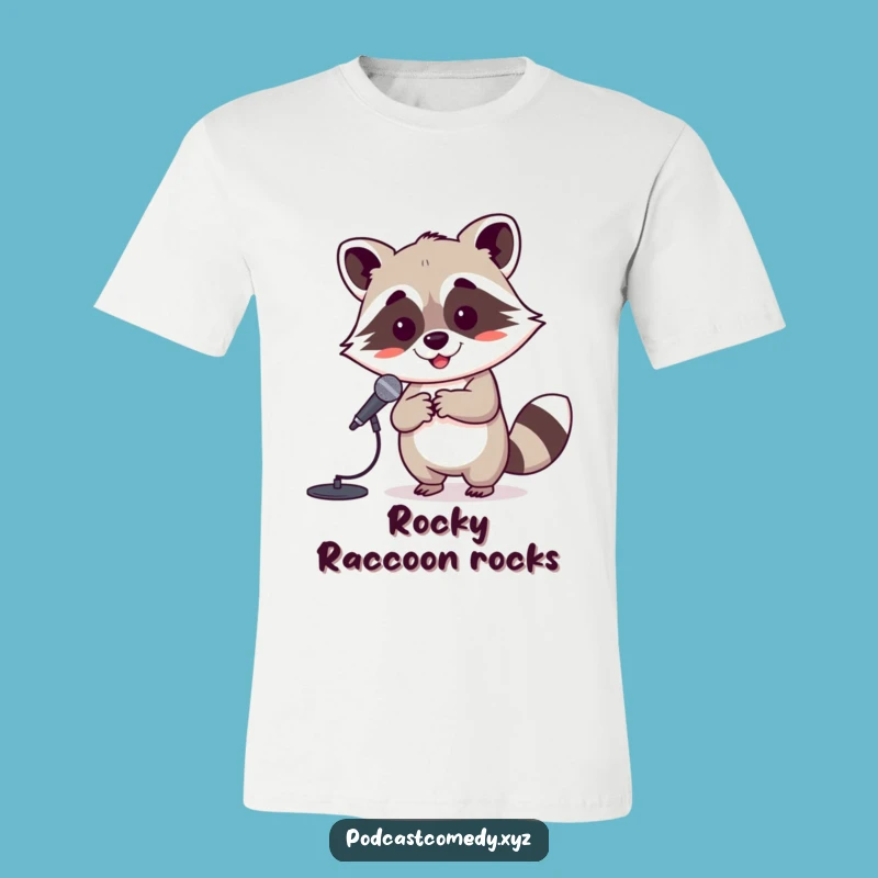 Funny Kawaii Raccoon Performer Tee: Show Your Love for Music and Fun