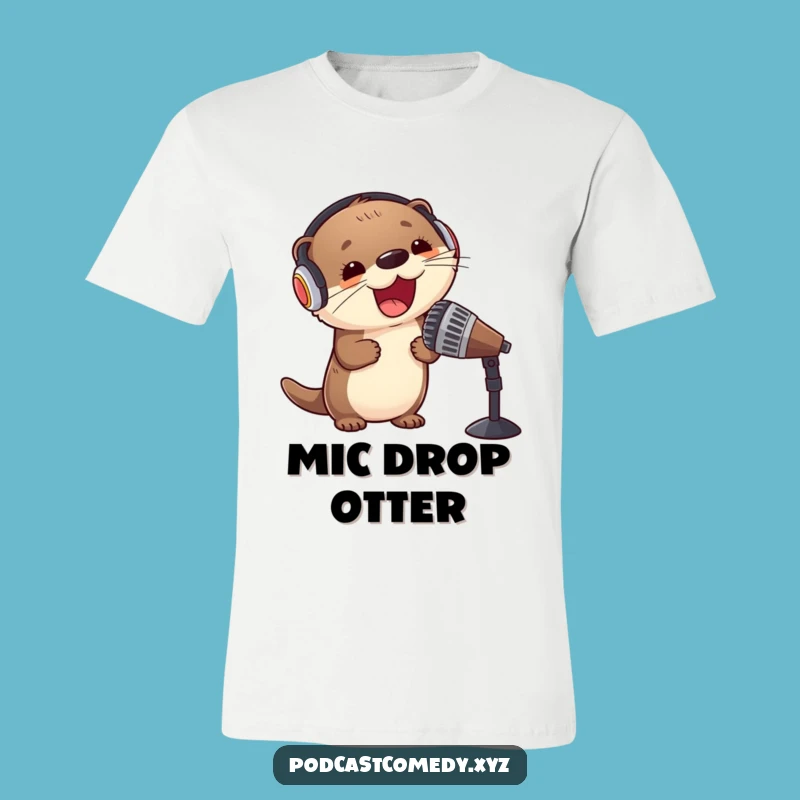 Funny Kawaii Otter T-Shirt: Express Your Inner Music DJ with Cute Style