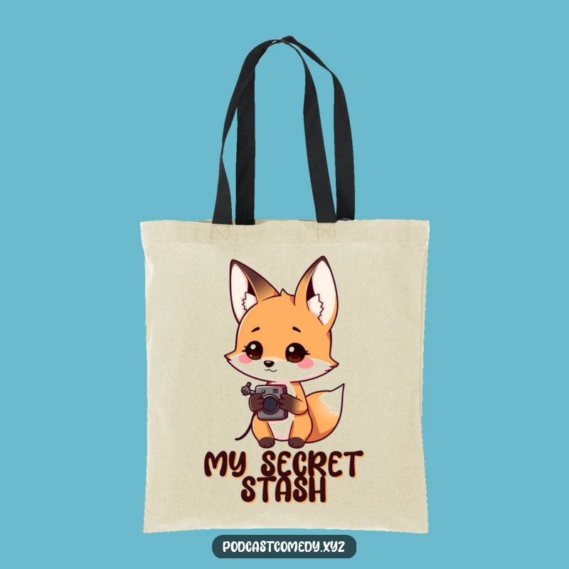 Funny Kawaii Fox Tote Bag: Carry Your Discoveries in Style