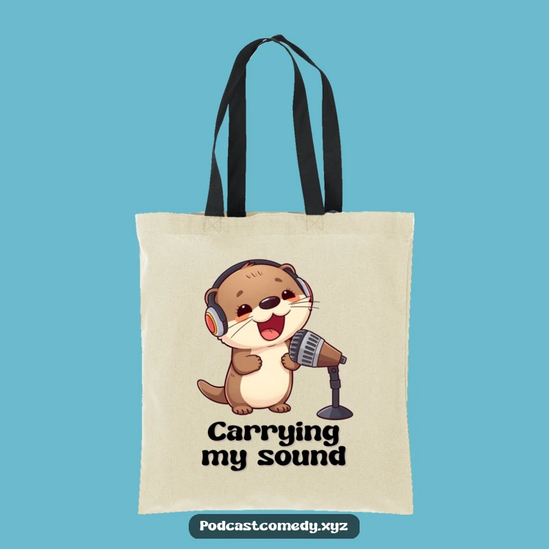 Funny Kawaii Otter Tote Bag: Carry Your Tunes and Essentials in Style
