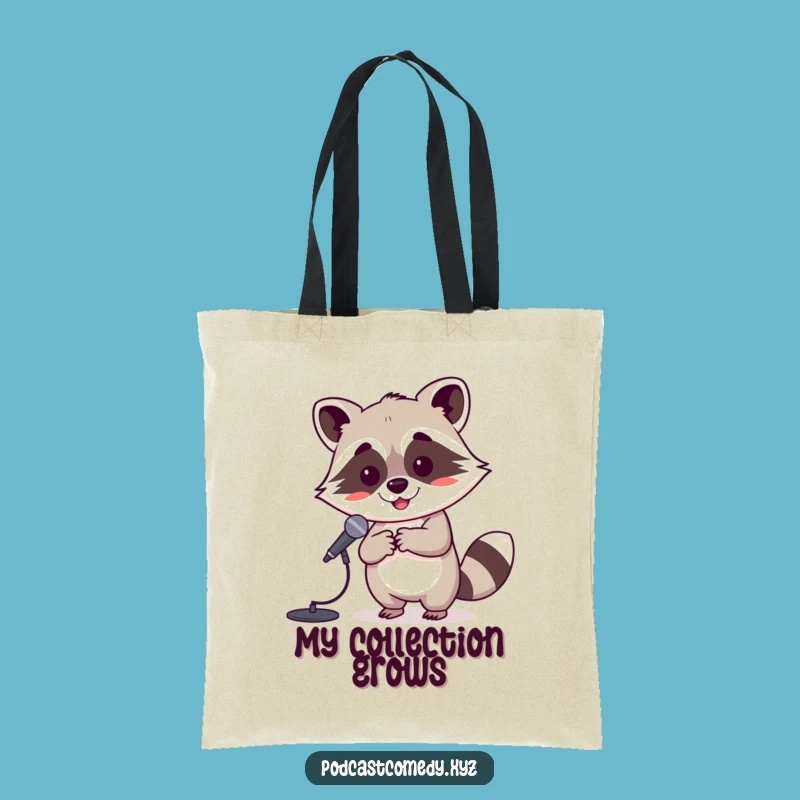 Funny Kawaii Raccoon Tote Bag: Carry Your Voice and Essentials